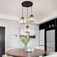 Modern Chrome metal Crystal Led Pendant Lights Led Pendant Lamp Lighting Fixture LED Lamp For Foyer living room