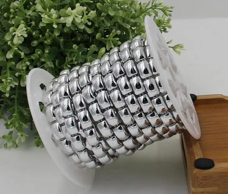 20 ярдов прямоугольные бусины с УФ покрытием отделка цепи для шитья Apperal мешок