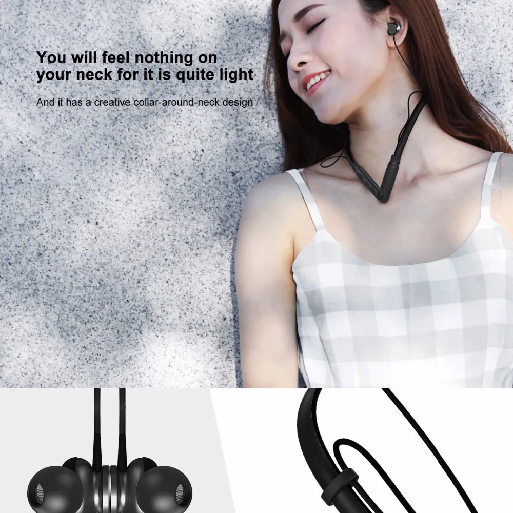 CBAOOO BH1 Bluetooth наушники, беспроводные наушники, Bluetooth гарнитура, Спортивная подвесная шея с микрофоном для android iphone xiaomi
