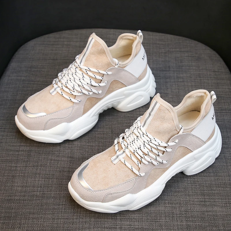 Женские кроссовки на шнурках zapatillas mujer удобные повседневные для папы весну осень