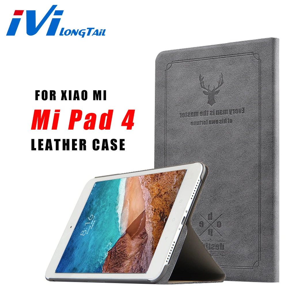 Кожаный чехол для xiaomi mi Pad 4 Чехол pad 8 0 дюймов флип Роскошный кожаный держатель