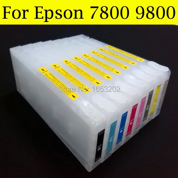 Самый ценный перезаряжаемый картридж 350 мл для EPSON 7800 Tinta принтера 9800 плоттера со