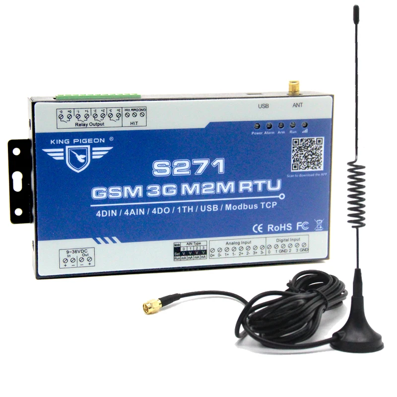 Контроллер управления SMS сигнализацией 3G M2M RTU беспроводной пульт ввода/вывода