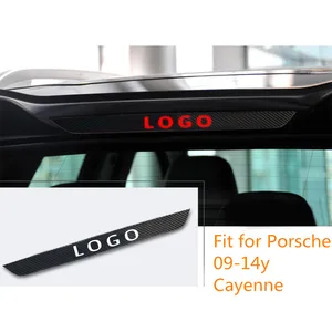 Автомобильная наклейка из углеродного волокна для стоп светильник, подходит для Porsche 2009-2014 Cayenne, наклейка на светильник, Стайлинг автомобиля