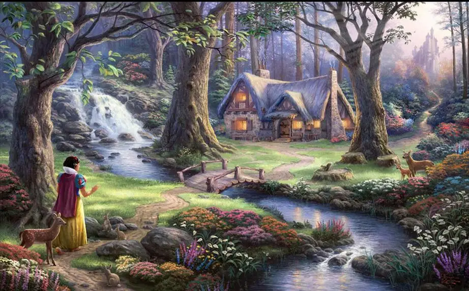 Индивидуальные 3d фото обои стены Фея пейзаж картина маслом для спальни