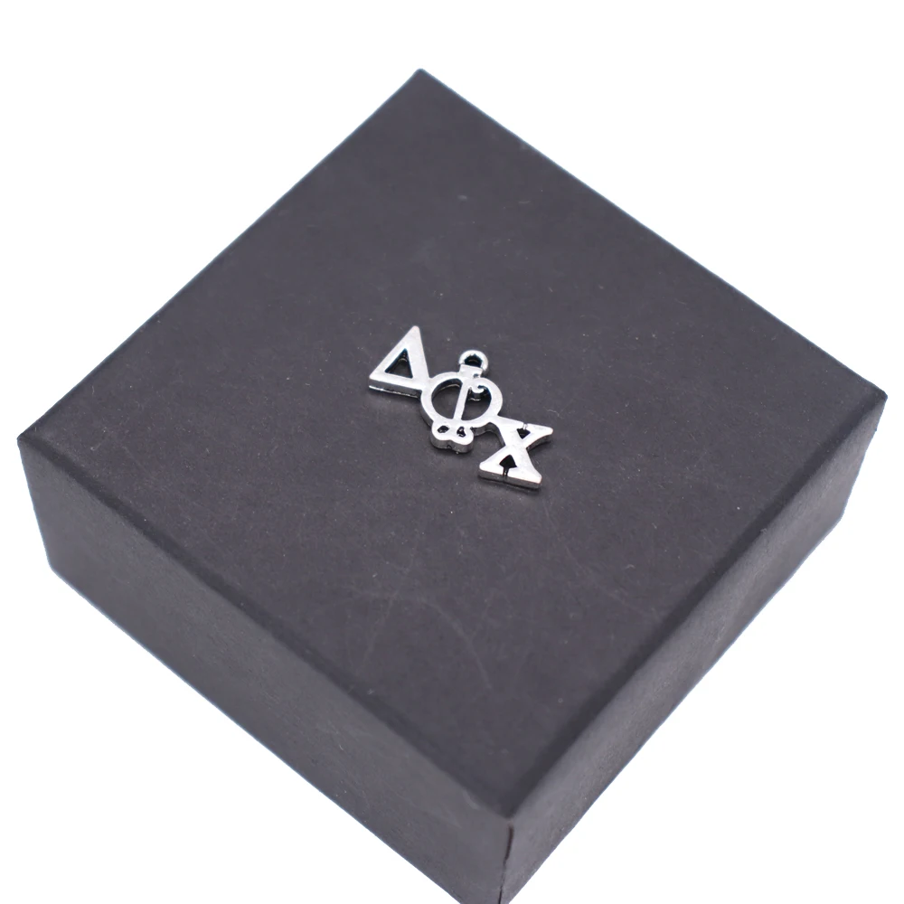 Металлический сплав цинка Delta Phi Chi Charms греческая буква Soroirty Подвеска для