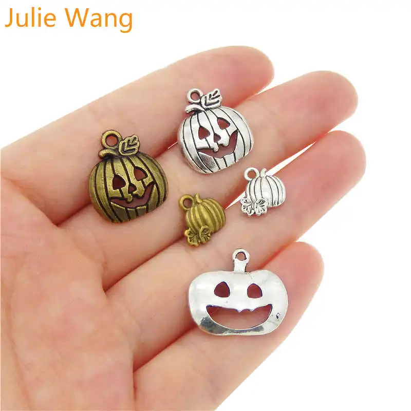 Julie Wang 10 25 шт подвески на Хэллоуин винтажная тыква смешанные античные цвета