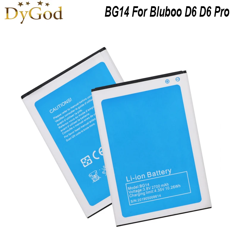 DyGod 2700 мАч BG14 батарея для Bluboo D6 Pro мобильный телефон высококачественный запасной