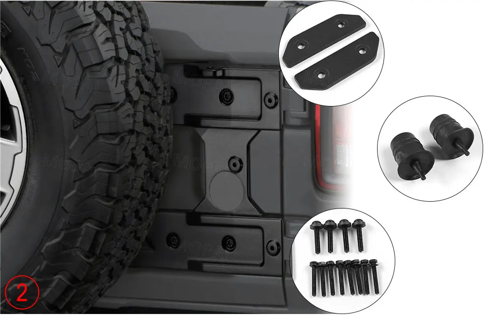 Комплект петель для задней двери MOPAI для Jeep Wrangler JL, монтажный комплект для запасных автомобильных шин, кронштейн для Jeep JL Wrangler, аксессуары