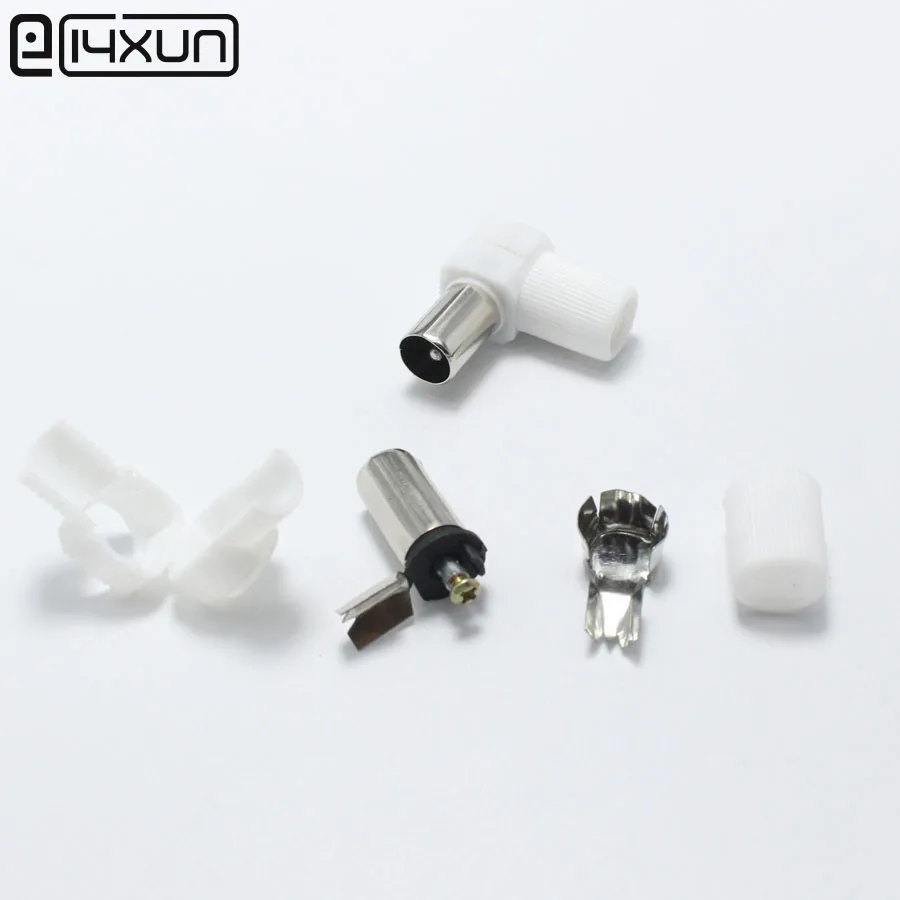 4 шт. прямоугольные ТВ разъемы со штырьком для антенны RF коаксиальные мужские