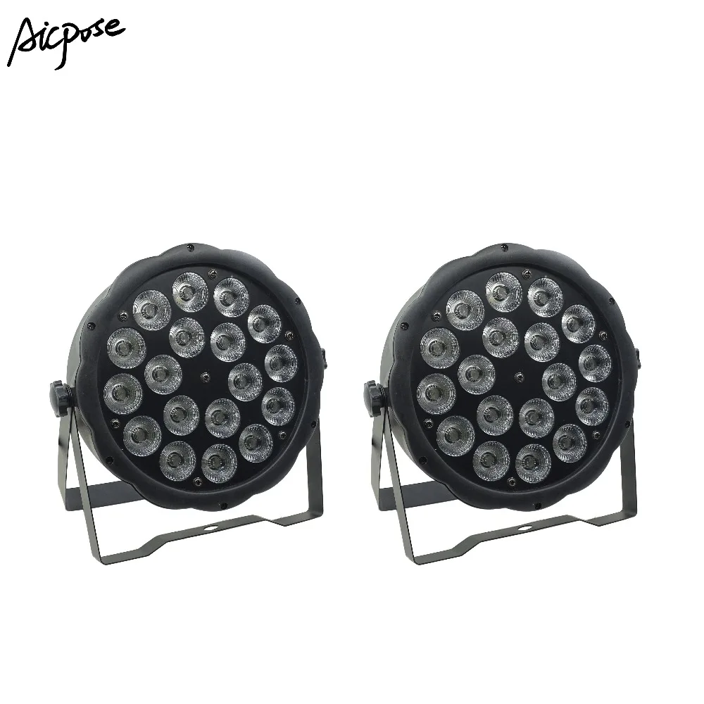 2 шт./Лот 18x10 Вт большой объектив RGBW 4 в 1 светодиодный прожектор Par 18*10 с DMX512