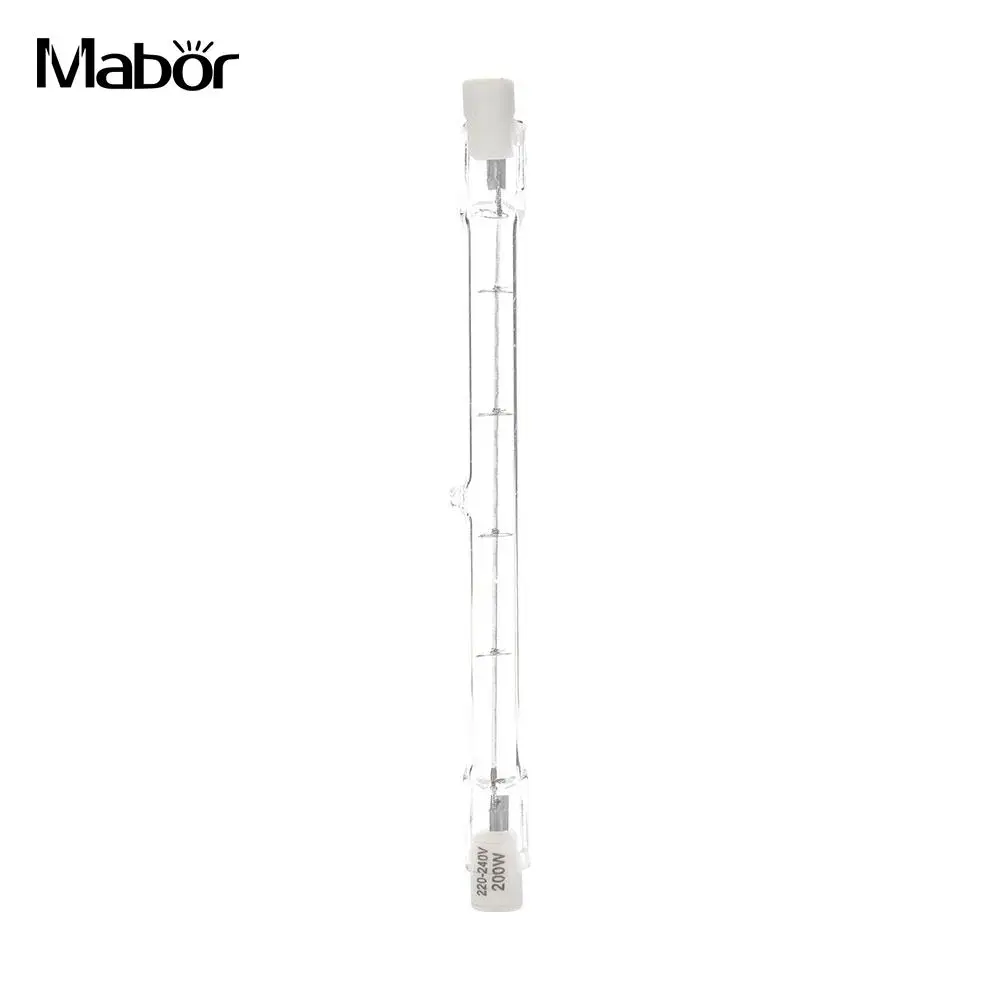 Mabor R7S 118 мм AC220-240V 200 Вт галогенная лампа безопасный Освещение в помещении Вольфрам-йод лампа светильник прочный бытовой питания Открытый