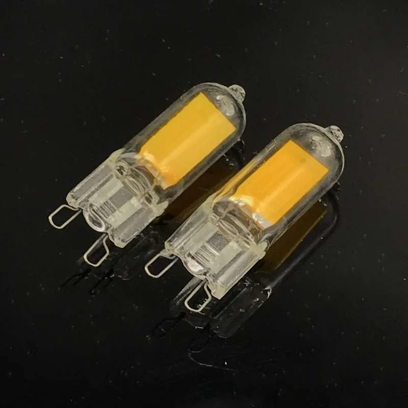 Галогенная Светодиодная лампа G9 COB LED 220 В/240 В/110 В/120 в 3 Вт высокомощная прозрачная