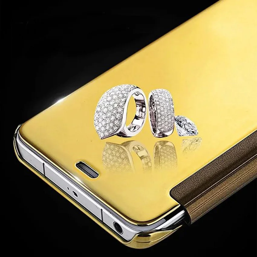 Clear View зеркальный флип чехол для телефона samsung Galaxy S6 S6edge плюс край SM G920F G920FD G925F