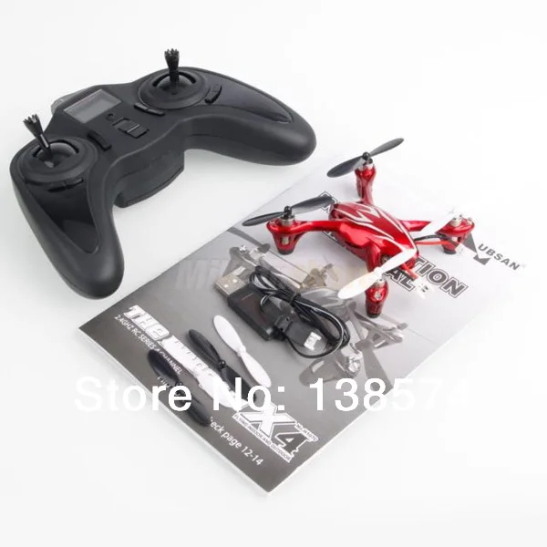 Мини-Квадрокоптер Hubsan X4 H107C 2 4 ГГц 4CH красный/белый RC с камерой записи RTF
