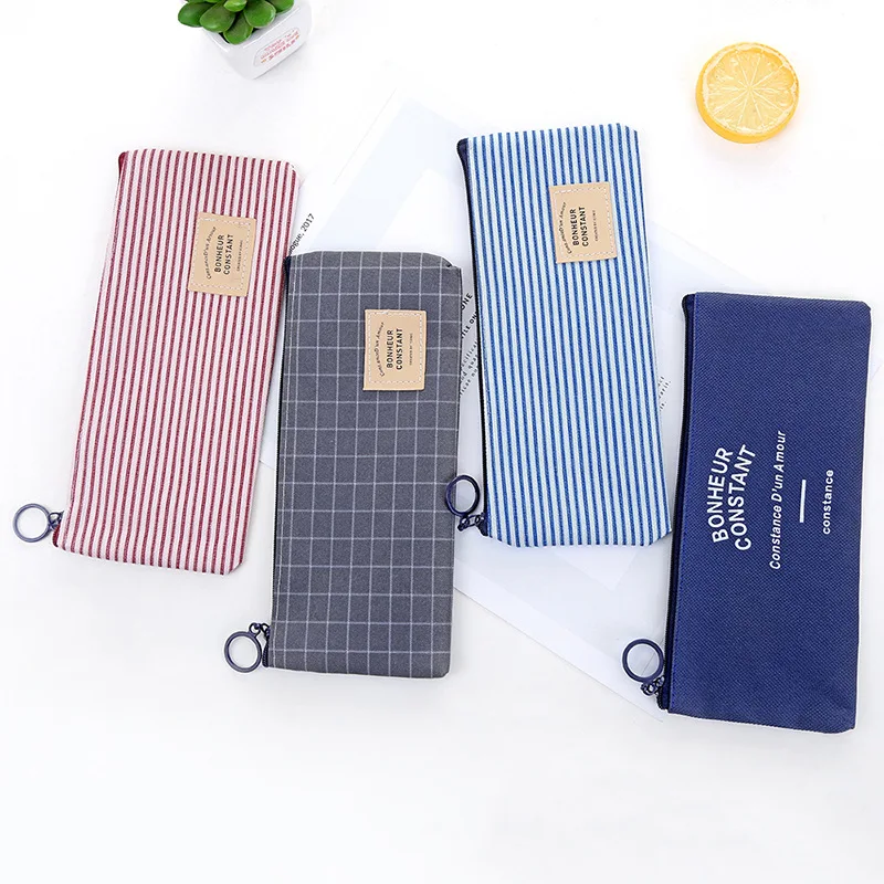 Канцелярский школьный пенал школьная сумка карандаш сетчатая полоска офисная