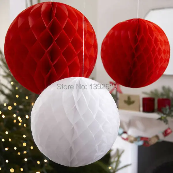 

Free Shipping 300 pcs/lot Hanging Decoration Honeycomb Pom Poms Wedding Supplies 8"(20CM) Tissue Paper Honeycomb Balls
