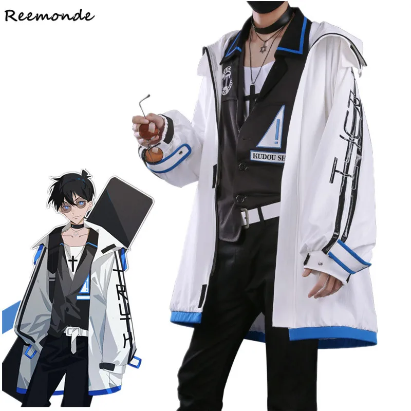 

Anime Detective Conan Kudou Shinichi Cosplay Costume Case Closed Jimmy Kudo Coat Vest Shirt Pants Full Set Wig Men Boys Uniform