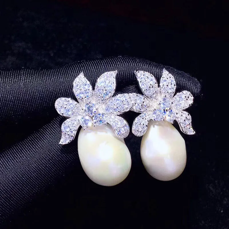 

Серьги-гвоздики в виде листьев из натурального пресноводного кварца в стиле барокко, ювелирные изделия из жемчуга, женские подарки