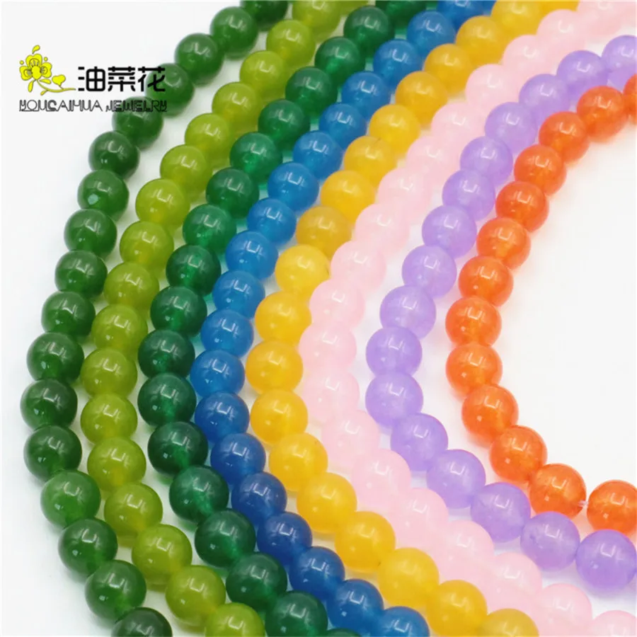 

8mm Multicolor Summer Jewelry Accessory Crafts Loose Beads Balls Gifts Balls Fitting Female Semi Finished Stones Parts Ornament