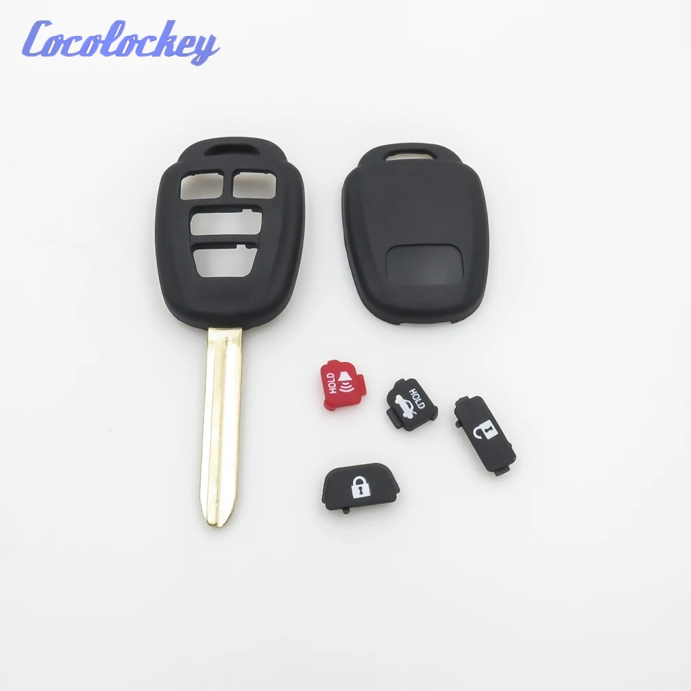 Cocolockey 4 кнопки Замена дистанционного ключа оболочки чехол без Fob подходит для TOYOTA