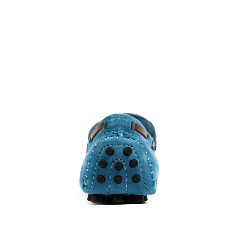 Цвет Небесно-голубой замшевые повседневные Лоферы без застежки с кисточками для