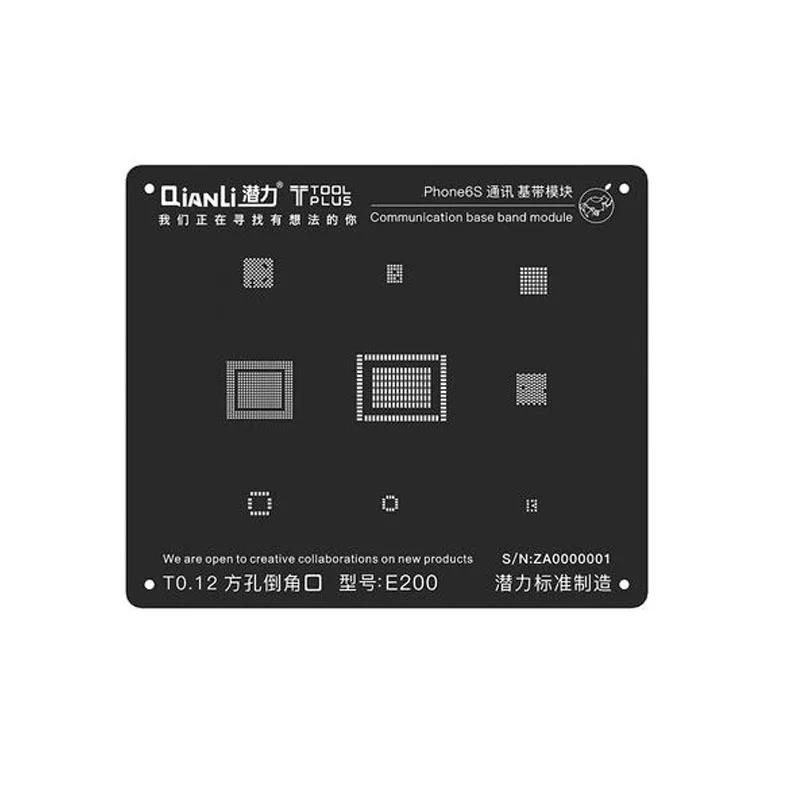 Высокое качество QianLi черный 3D BGA трафарет для iPhone 5S 6 6s 7 8 X силовая подсветка baseband