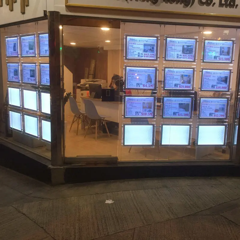 24 шт. недвижимости окна кабель провод висит акриловая рамка плаката светодиодный