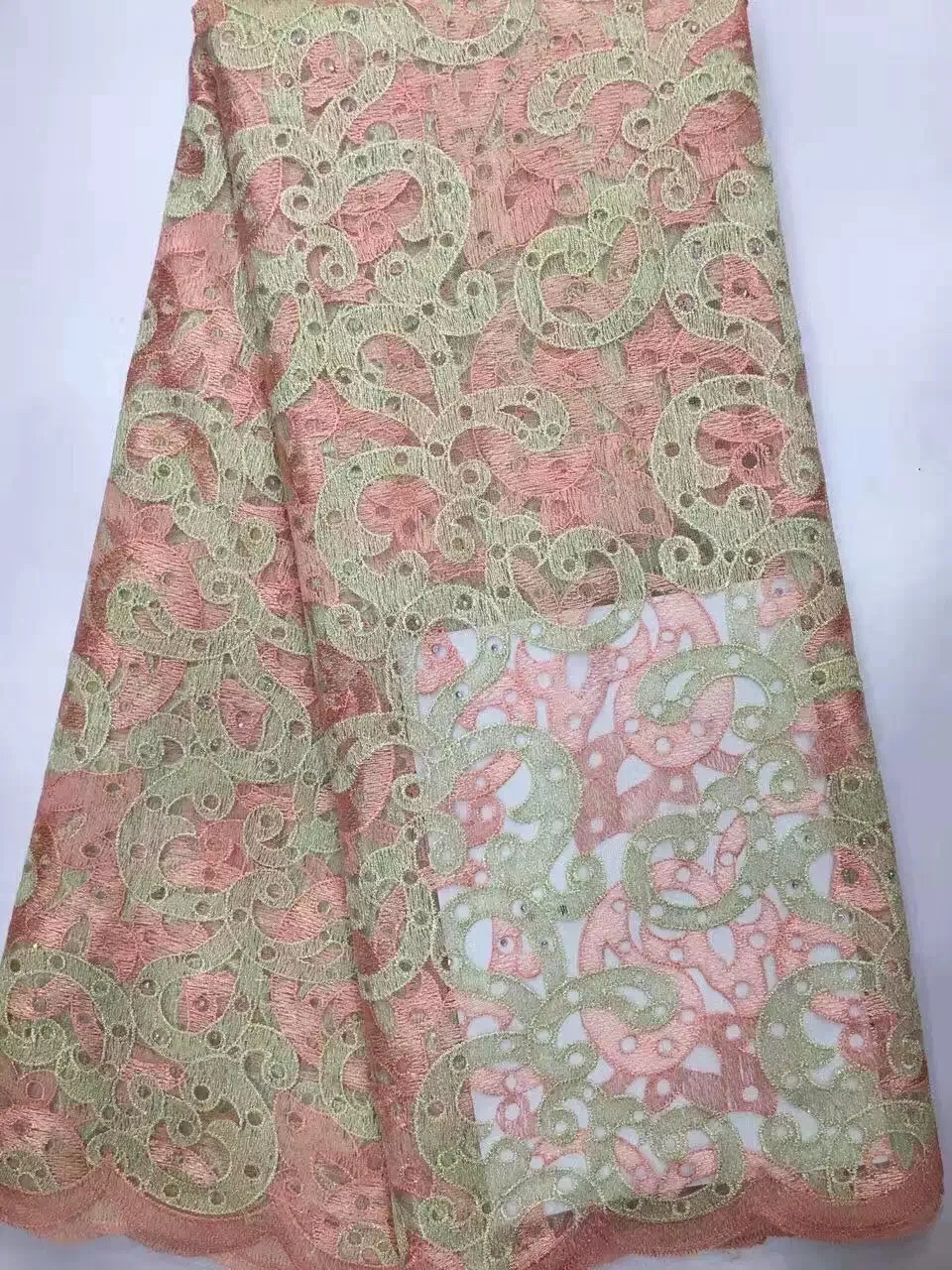 Newest Arrival Beautiful French Sequins Lace Fabric Fashionable Bright African for Party Dress D992 | Дом и сад