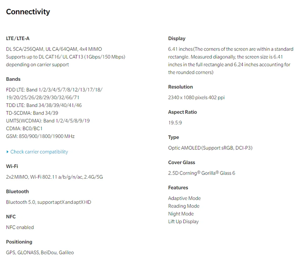 Чехол из ПВХ для OnePlus 6 T, 6 T, глобальная Версия 8 ГБ 128 Встроенная память разблокировать смартфон 16+ 20 Мп двойной Камера 6,41 дюймов Дисплей Snapdragon 845 Octa Core