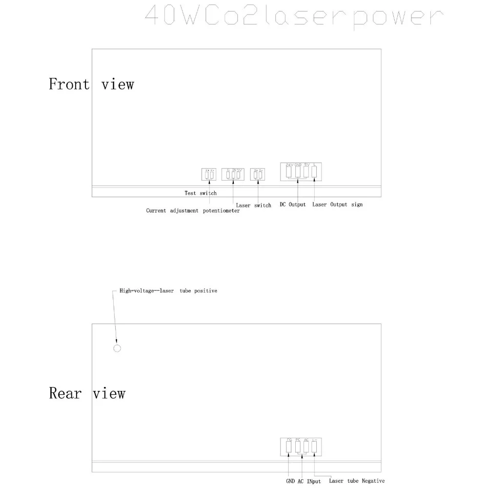40W CO2 Laser Tube 70cm + Power Supply AC220V Engraver Cutter Goggles | Инструменты