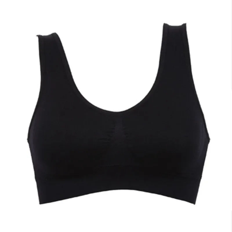 02 S-XXXL Women Girls Padded Seamless genie Bra fitness Rimless sleep double layer Vest Tops Plus Size bra 7 color - Цвет: 02