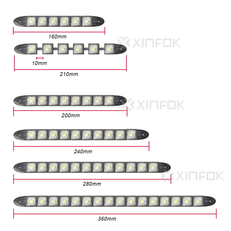 2PCS Car Daytime Running Lights Flexible LED DRL Strip DC 12V White 6000K 3M Back Glue Universal | Автомобили и мотоциклы