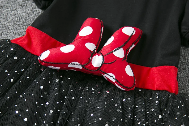 New Baby Princess Girls Minnie Party Tutu Dress With Dot Bow Children Clothing Kids Christmas Vestidos Costume Clothes | Детская одежда