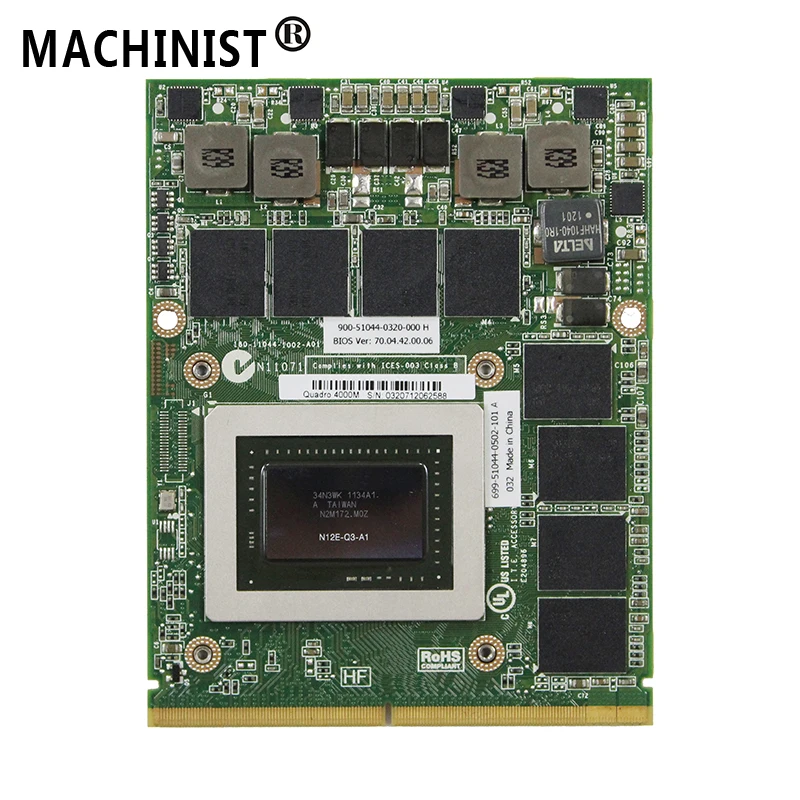 Новая видеографическая карта NVIDIA Quadro 4000M 2G GPU GDDR5 для ноутбука DELL M6700 M6600 M6800 HP 8770 Вт