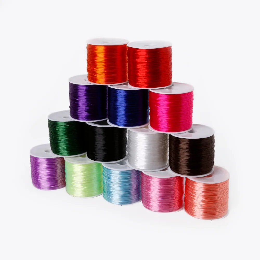 

1Roll/50M 0.7mm Elastic Thread Round Crystal Line Nylon Rubber Stretchy String Cord For Jewelry Making Beading Wire Bracelet