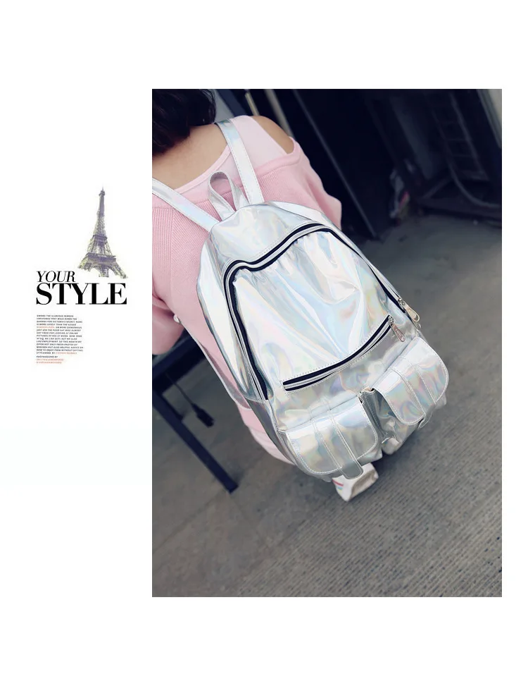 Рюкзак для женщин голограмма лазерный прозрачный 2018|school bags for teenagers|bags teenagersbackpack