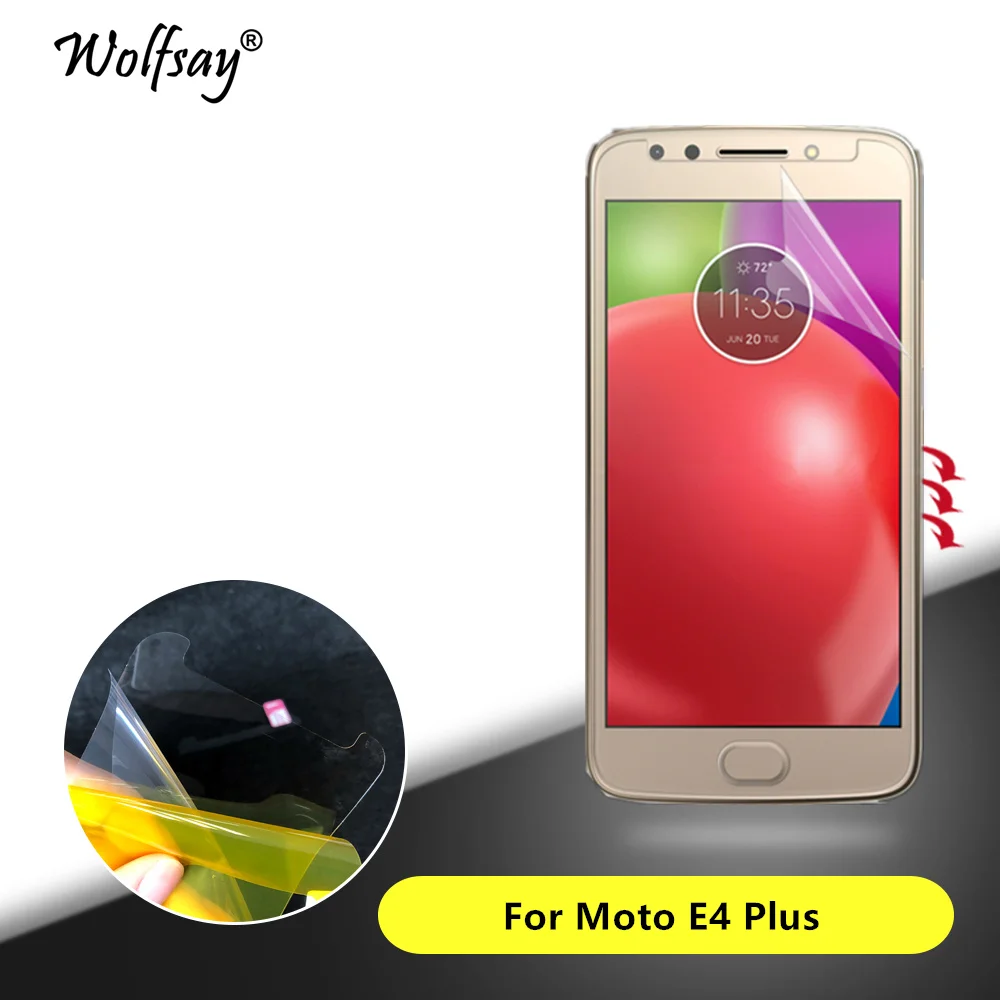 Защитная пленка для Motorola Moto E4 Plus из ТПУ мягкое закаленное стекло XT1773 полное