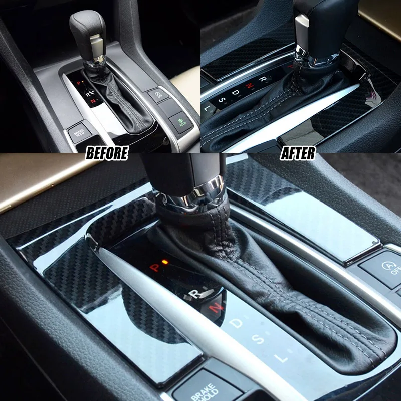 Панель переключения передач для Honda Civic 2016 2017 2018 2019 2020 центральный пульт крышка из