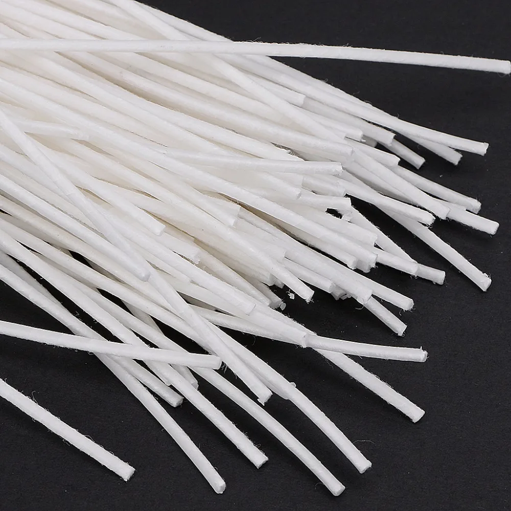 

100Pcs 6 Inch DIY Candle Wick Core Pre Waxed With Sustainers Cotton Coreless 15CM C42
