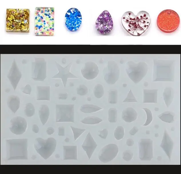 Прямоугольный кабошон силиконовые подвесные формы для эпоксидной смолы