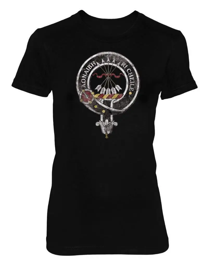 BNWT CAMERON CLAN DISTRESSED VINTAGE CREST SCOTLAND футболка Размер 8 18 летняя с короткими рукавами Новая