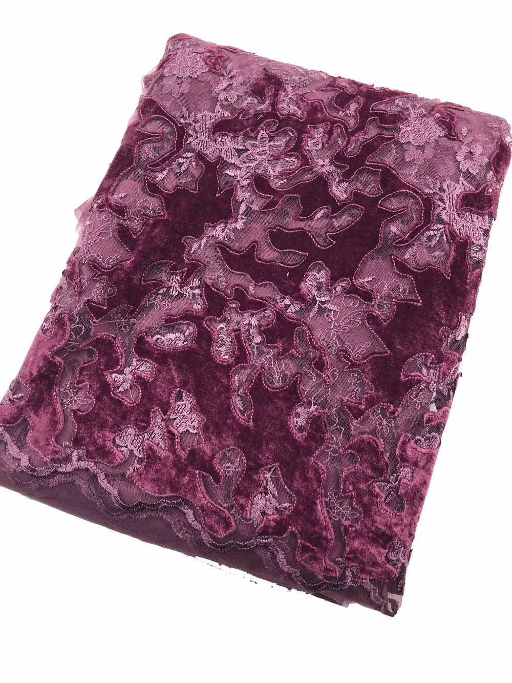 

2018 High-end fashion French Lace Fabric High Quality African Tulle Embroidered flower transparent net Lace Fabric ZD10