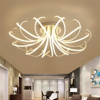 modern led ceiling lights for living room bedroom white color aluminum avize ac85 265v lamparas de techo ceiling lamp fixtures