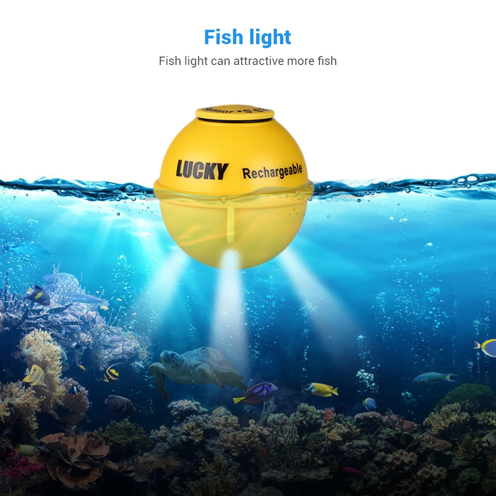 LUCKY FF718LiC WLA портативный рыболокатор 45 м/147 футов беспроводной гидролокатор