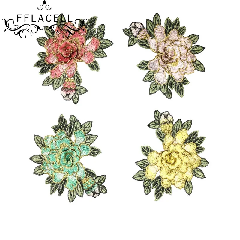 FFLACELL костюм с вышивкой нашивка аппликации пришить патч роза цветок одежда
