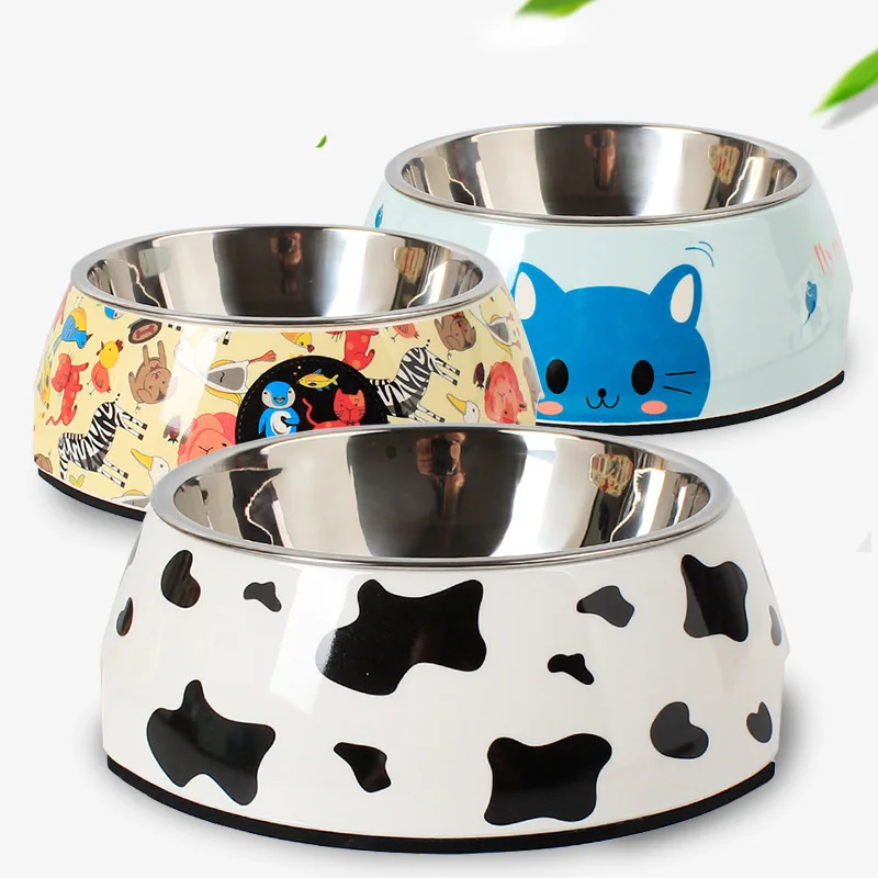 

Dog Stainless Steel Bowls Pet Feeder Food Bowl Non-slip Feeding Dish Cats Drinking Bowls Puppy Pets Supplies Accessories Product