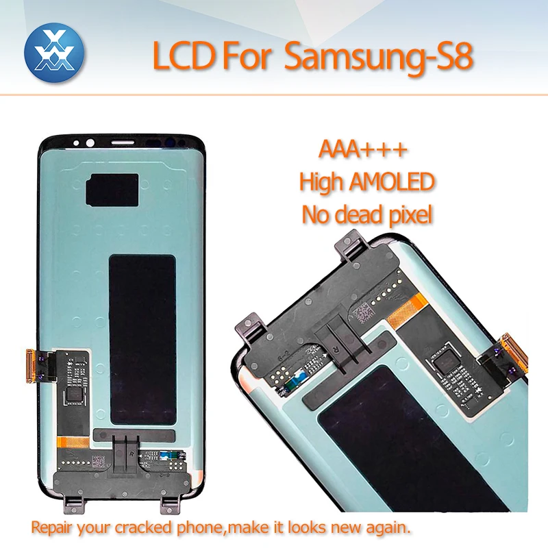 Тестирование AMOLED ЖК дисплей для samsung Galaxy S8 + плюс G955 G9500 SM G950 G950F Дисплей сенсорный