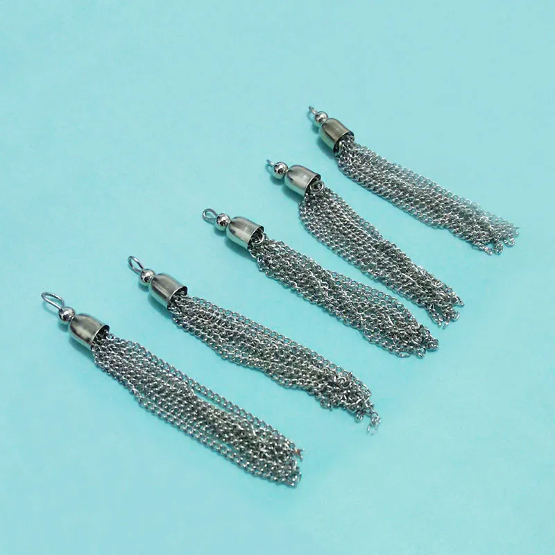 Компонент металлические цепи кисточкой Выводы Подвески кисточки серьги колье