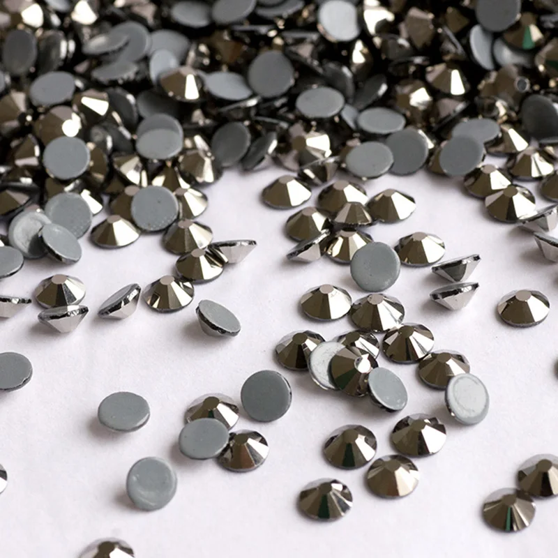 Камни и кристаллы YANRUO 2058HF Jet Hematite Hot Fix|iron on stones|hot fixjet hematite |